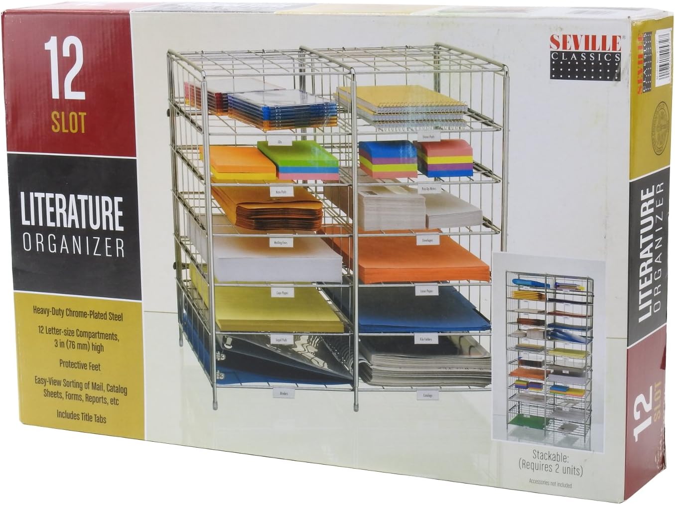 12 Drawer File Storage & Literature Organizer Cart