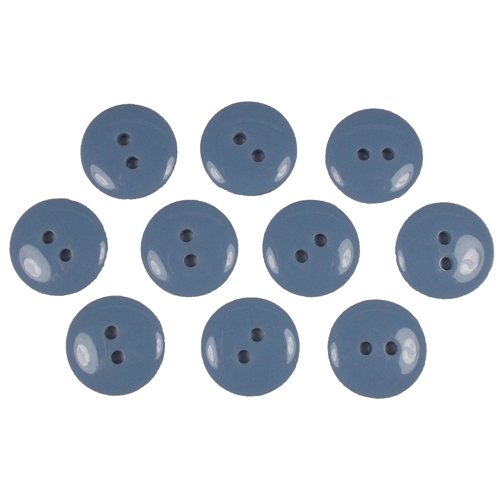 Push The Button Light Blue Smartie Buttons Polyester Round 2 Hole Pack Of 10 (, 11Mm)