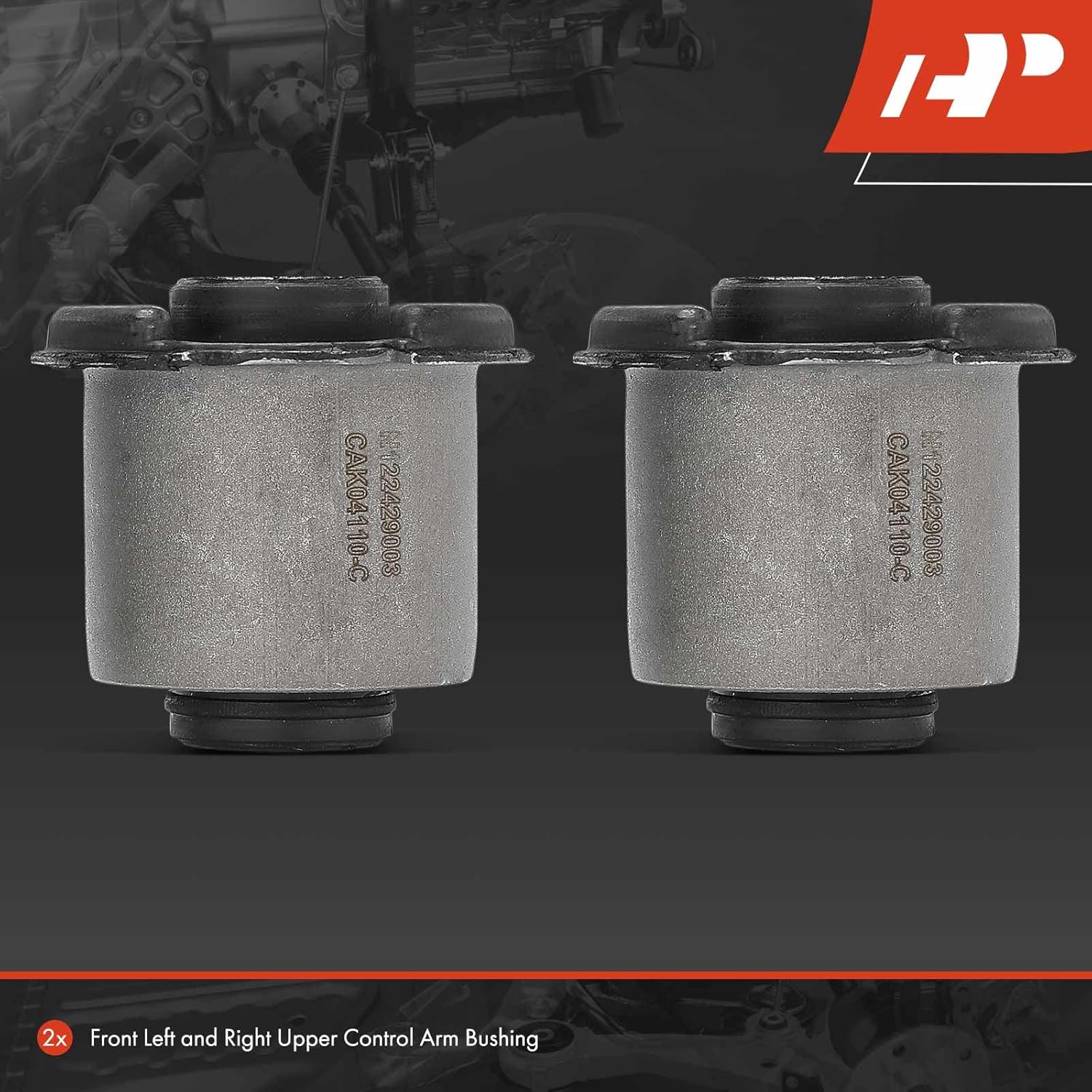A-Premium 2 x Front Upper Control Arm Bushing Kit, Compatible with Land Rover LR4 2010-2016, LR3 2005-2009, Range Rover Sport 2006-2013