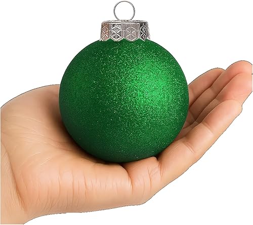 Miniatura 6 de SLEETLY 28pk Green Ornaments for Christmas Tree Holiday Xmas Decorations, Shatterproof Plastic 3.15 Balls, Icicles and Snowflakes