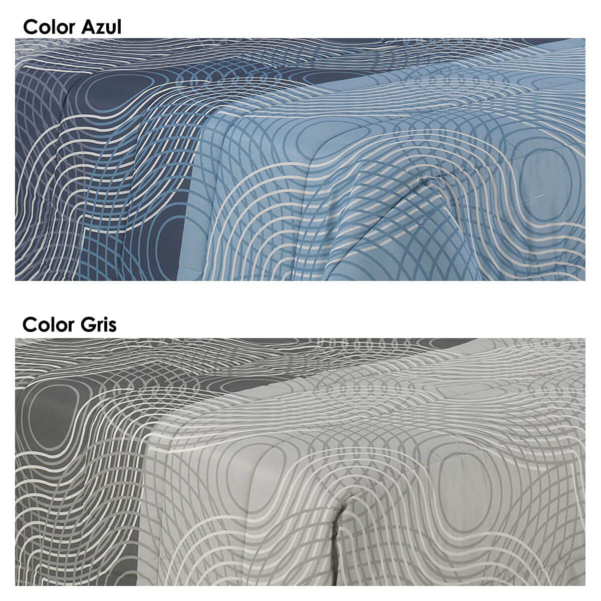 Lanovenanube Edredón Ajustable Lia - Cama 90 cm - Color Azul