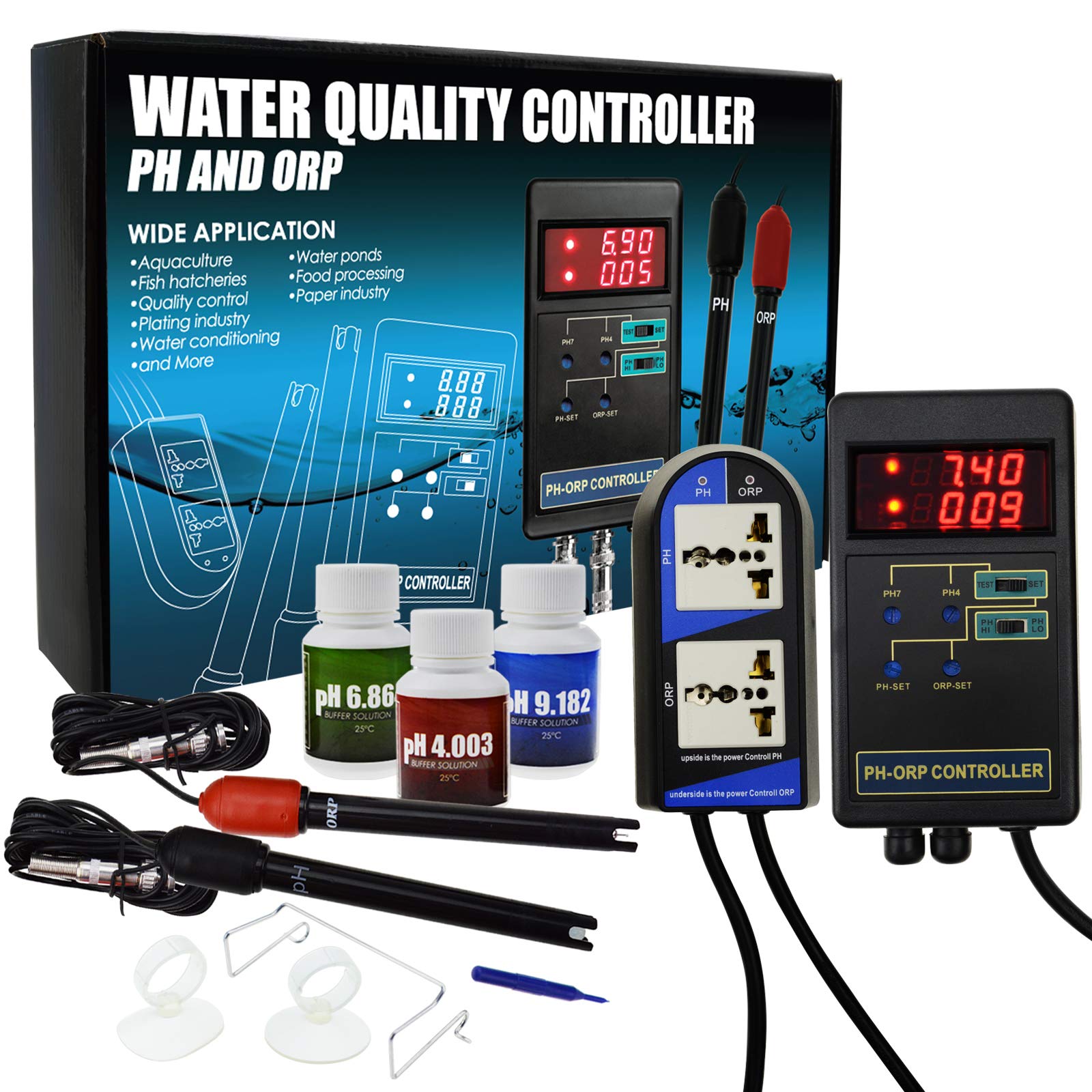 Cyfrowy regulator pH & ORP kontrola jakości wody kontroler wymienny elektroda BNC Art 14.00pppH / 1999mV