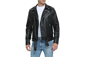 Men's Greaser Faux Leather Biker Jacket