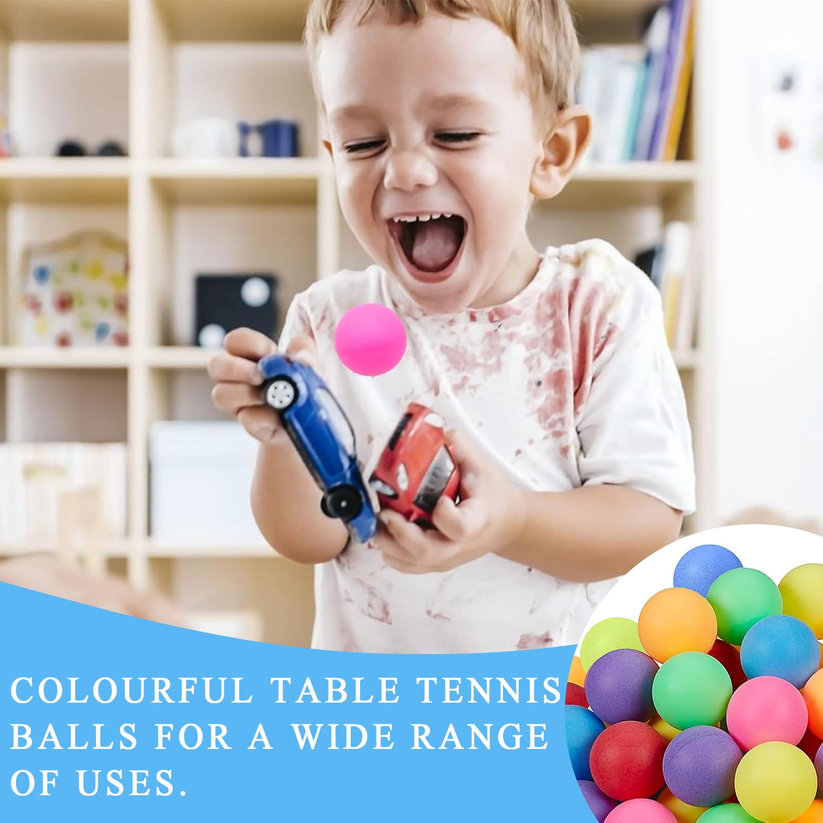 30 Palline Da Ping Pong Colorate - 40mm - Per Giochi, Birra Pong E Gatti - Foto 5