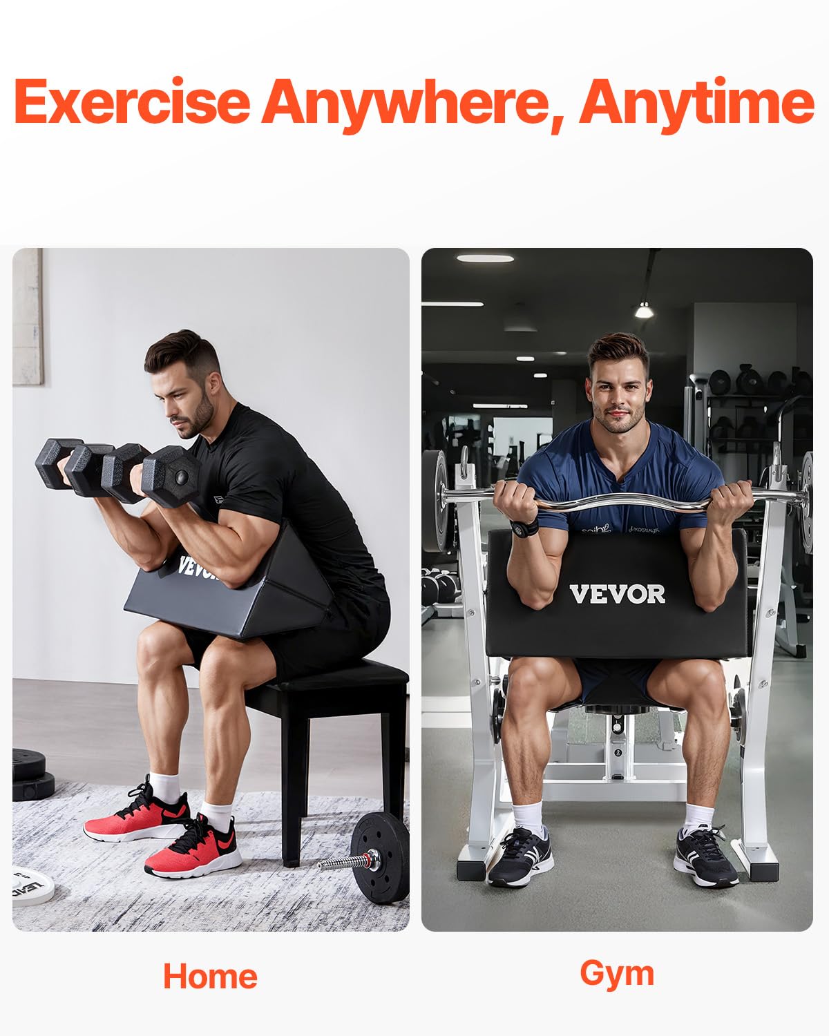 VEVOR Coussin pour Banc à Biceps Portable, Coussin de Pupitre à Biceps et Triceps en Mousse EVA Haute Densité, Accessoire pour Banc de Musculation, Soutien Confortable, pour Fitness Gym Salle de Sport