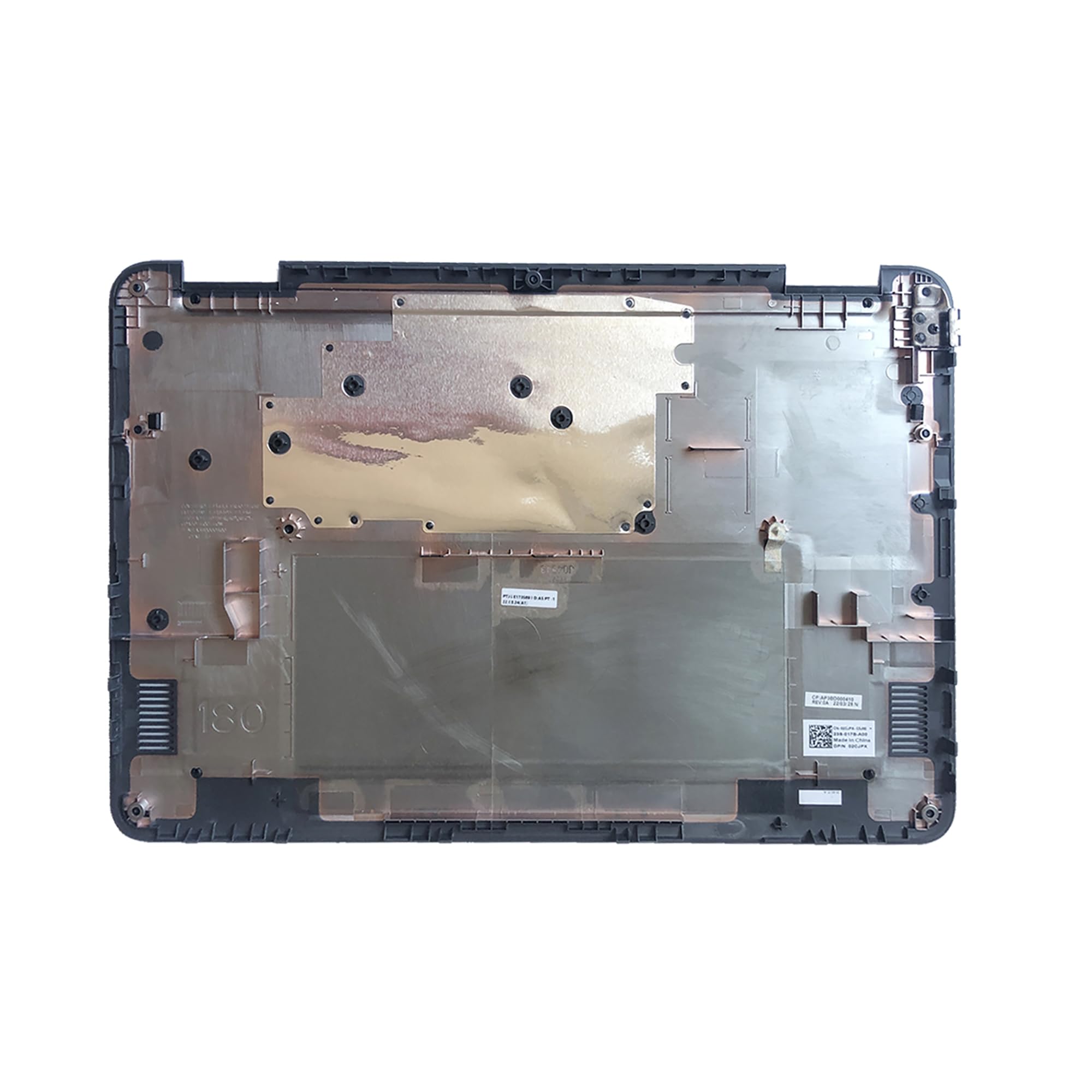 Lyinsen Replacement Laptop Bottom Case Base Enclosure Lower Cover Housing Assembly Part 11.6" for Dell Chromebook 11 3100 02CJPX 2CJPX AP3BD000410 D Lid Black