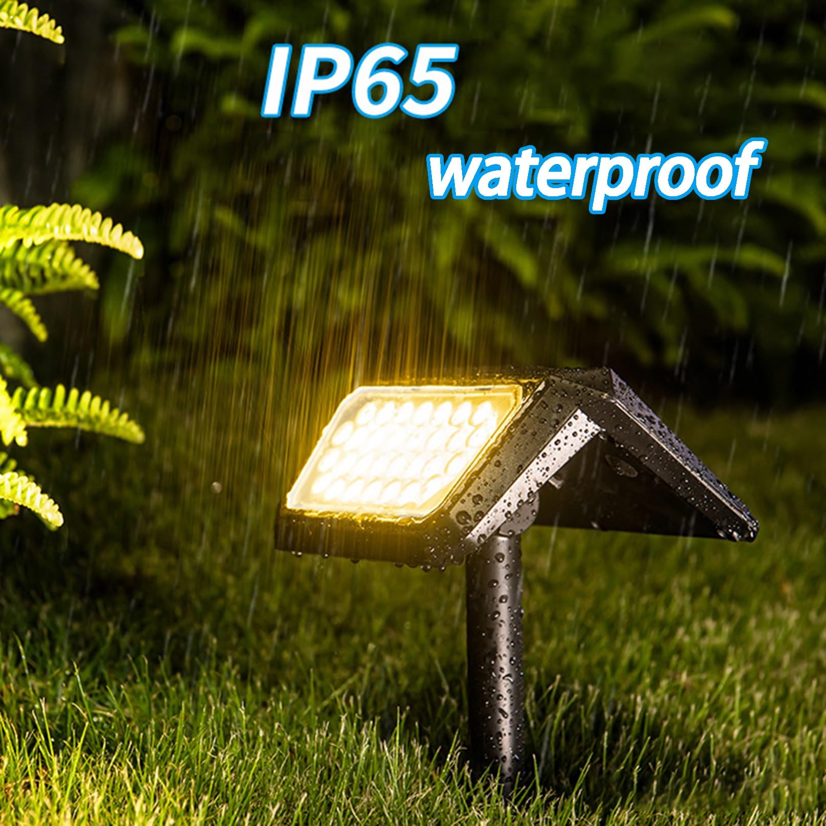 Solarne Lampy Zewnętrzne 2 Szt. Ip65 Wodoodporne Słoneczne Oświetlenie Ścieżki Słoneczne Światła Gruntowe Oświetlenie Krajobrazu Na Patio W Ogrodzie Podjazd Do Ogrodu (Color : Cold light)