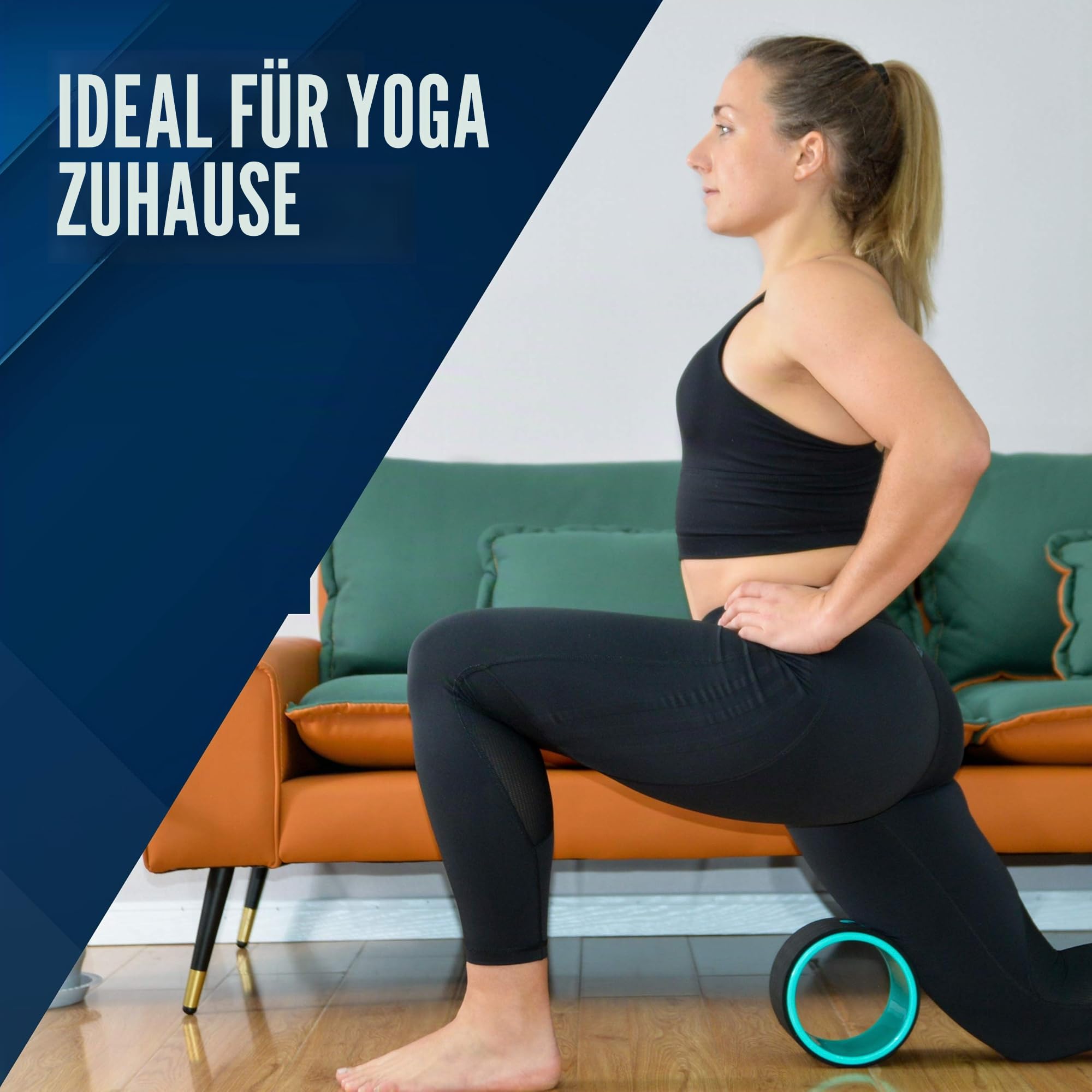 Yoga Rad 3er Pack - Abnehmen, Sich in Form Bringen und Fit Werden. Yoga Zubehör für Zuhause. 3 Pack Pilates Wheel Set. Körperhaltung verbessern