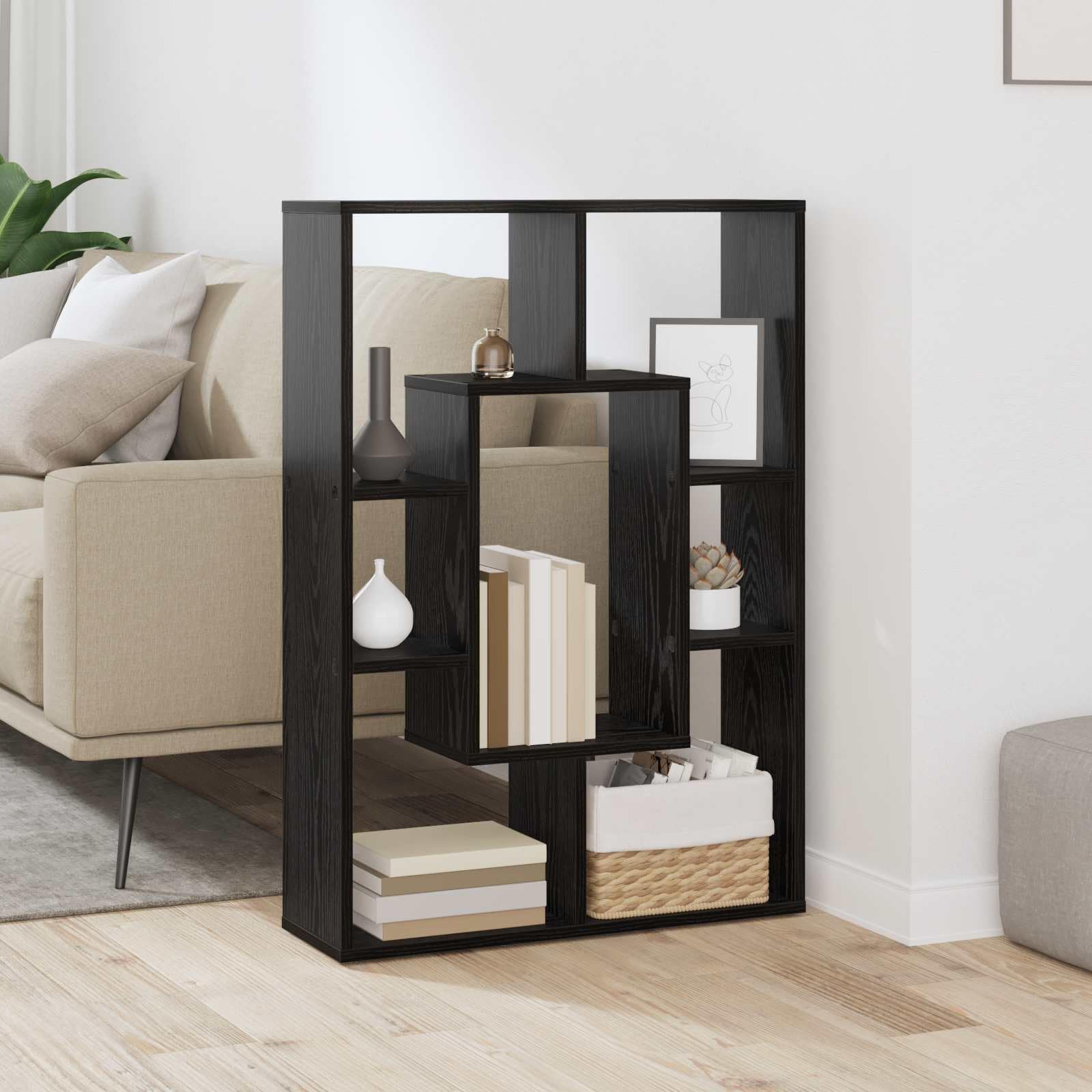 Regał na książki, 7 poziomów, wykonany z materiału drewnopochodnego, 63 x 20 x 90 cm, wolnostojący regał do salonu, gabinetu, sypialni, korytarza, jako organizer oszczędzający miejsce i stylowe