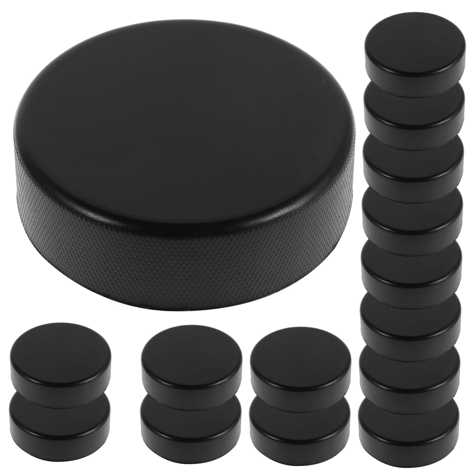 Supvox 20 Professionelle Schwarze Eishockeypucks aus Pu für Hockeytraining und Wettrennen Leicht und Vielseitig für Outdoor und Mobiles Training Geeignet