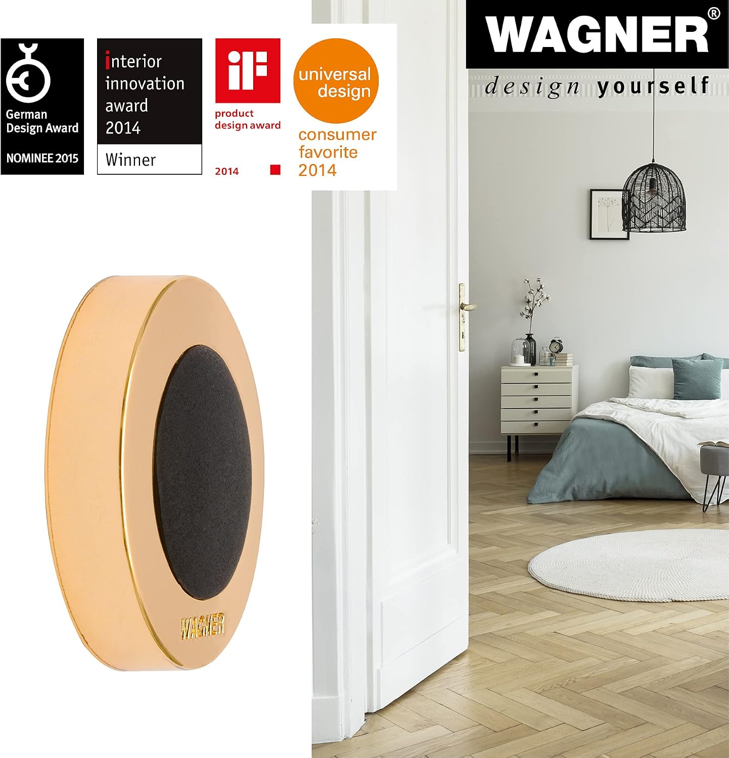 Wagner Doorstop Screw OR Glue Wall, diameter 38 x 10 mm - Image 5