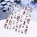 Christmas Nail Art Decals - 6PCS 3D Glitter Snowflake Christmas Nails Design for DIY Manicure Decorations