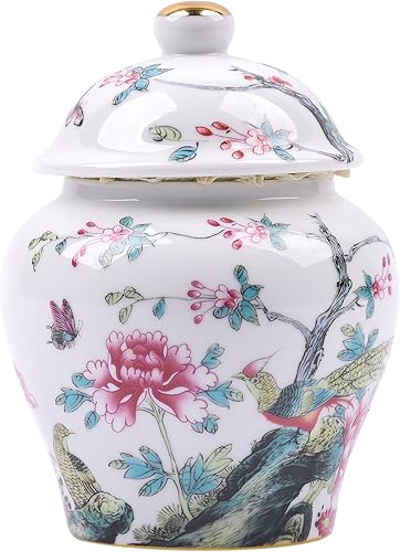 Miniatura 1 de XINGYAN Chinoiserie - Mini tarros de cerámica de porcelana azul y blanca con tapa, estilo chino antiguo, estilo oriental, tarros decorativos y de