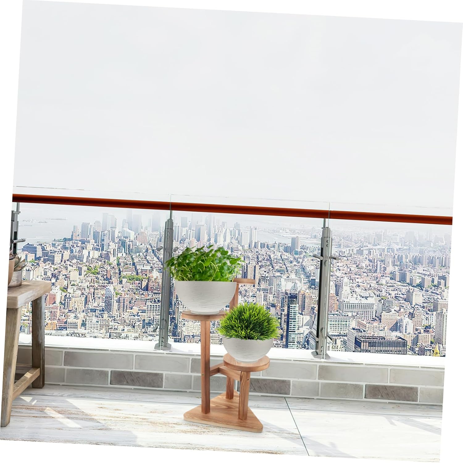 BESPORTBLE Wooden Plant Stand Indoor Outdoor Plant Rack for Living Corridor Balcony Garden