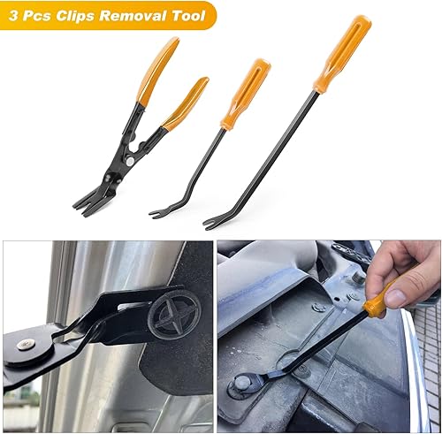 Miniatura 4 de GOOACC - Juego de 19 herramientas para desmontar e instalar molduras, tapizado plástico automotriz, panel de puerta, audio con bolsa de