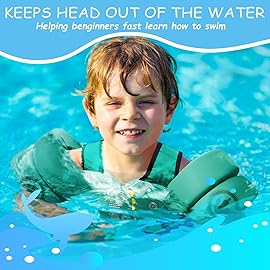 Chriffer Kids Swim Vest Life Jacket for 30-55 Pounds Boys and Girls, Toddler Floaties with Shoulder Harness Arm Wings for 2,3,4,5,6,7 Years Old Baby