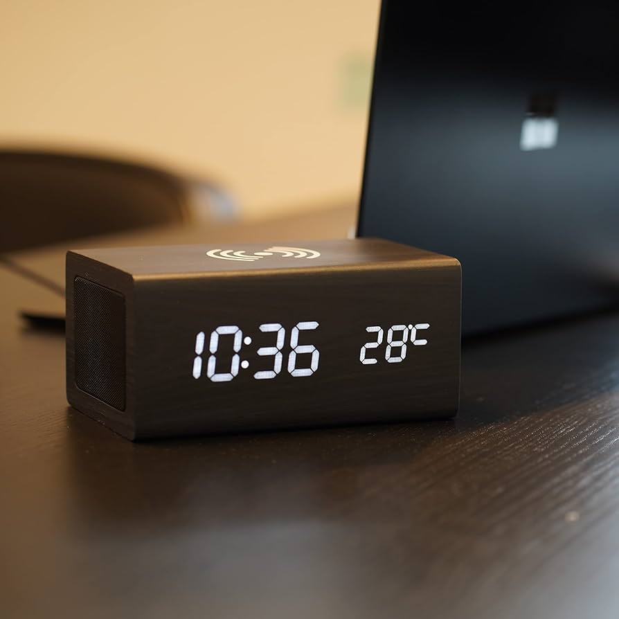 Amazon.co.jp: WOOD SHOW bluetooth5.0 スピーカー時計 おしゃれ