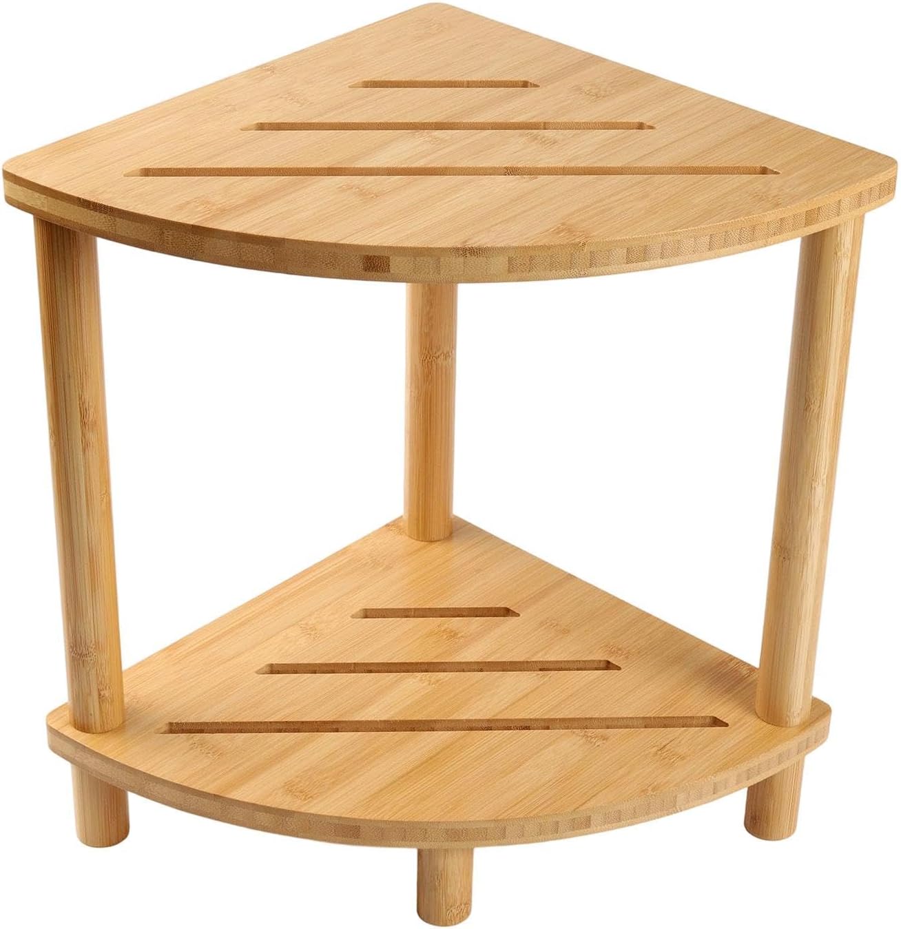 MERIGLARE コーナーシャワースツール 2層収納棚 頑丈なポータブル多機能ベンチ 足置き シェービング脚用 バスルームギフト