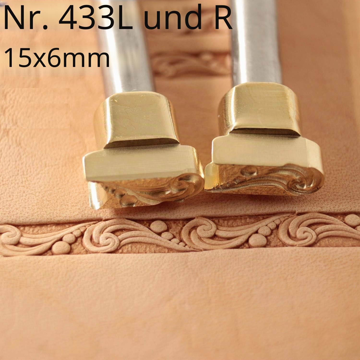 DandS ltd Lederstempelwerkzeug, Schnörkelrand, professionelles Stahlhandwerkswerkzeug für Lederarbeiten, Prägungen, Schnitzen und Stempeln von Lederprojekten, Gürteln und DIY-Projekten, kompatibel mit