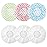 6 Pcs Shower Caps, Waterproof Bath Caps Plastic Reusable Shower Caps Elastic Band Bath Hair Caps for Women Kids