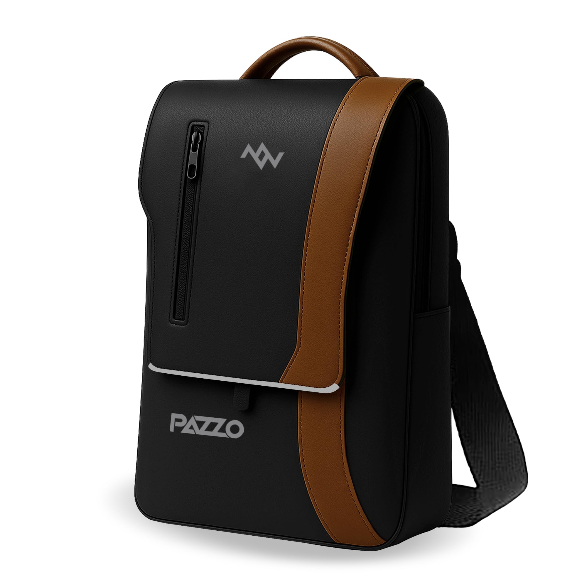 pazzo PU Leather Premium Professional Messenger Bag | Upto 14" | Water Resistant| Multiple Organisers|Travel Office Bag for Men & Women| Unisex College Sling Cross Body Shoulder Bag for Boys and Girls-picture-18