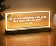 Custom Quote Plaque – Personalized Acrylic Sign with Your Words, Optional LED Light Base
