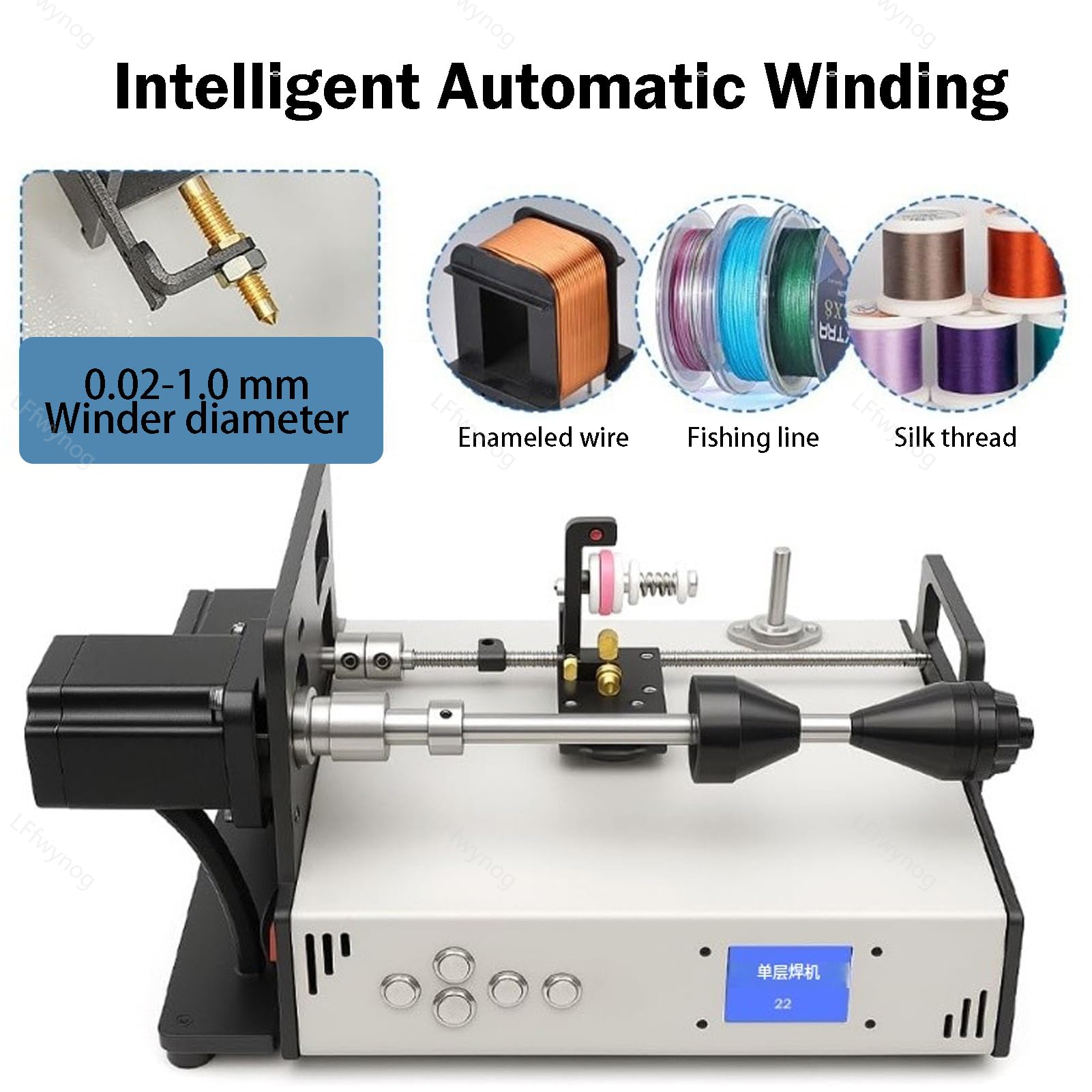Avvolgitrice elettrica con funzione di memoria per motore, pickup per chitarra e bobine di amplificatori a tubo, avvolgitore automatico a spirale