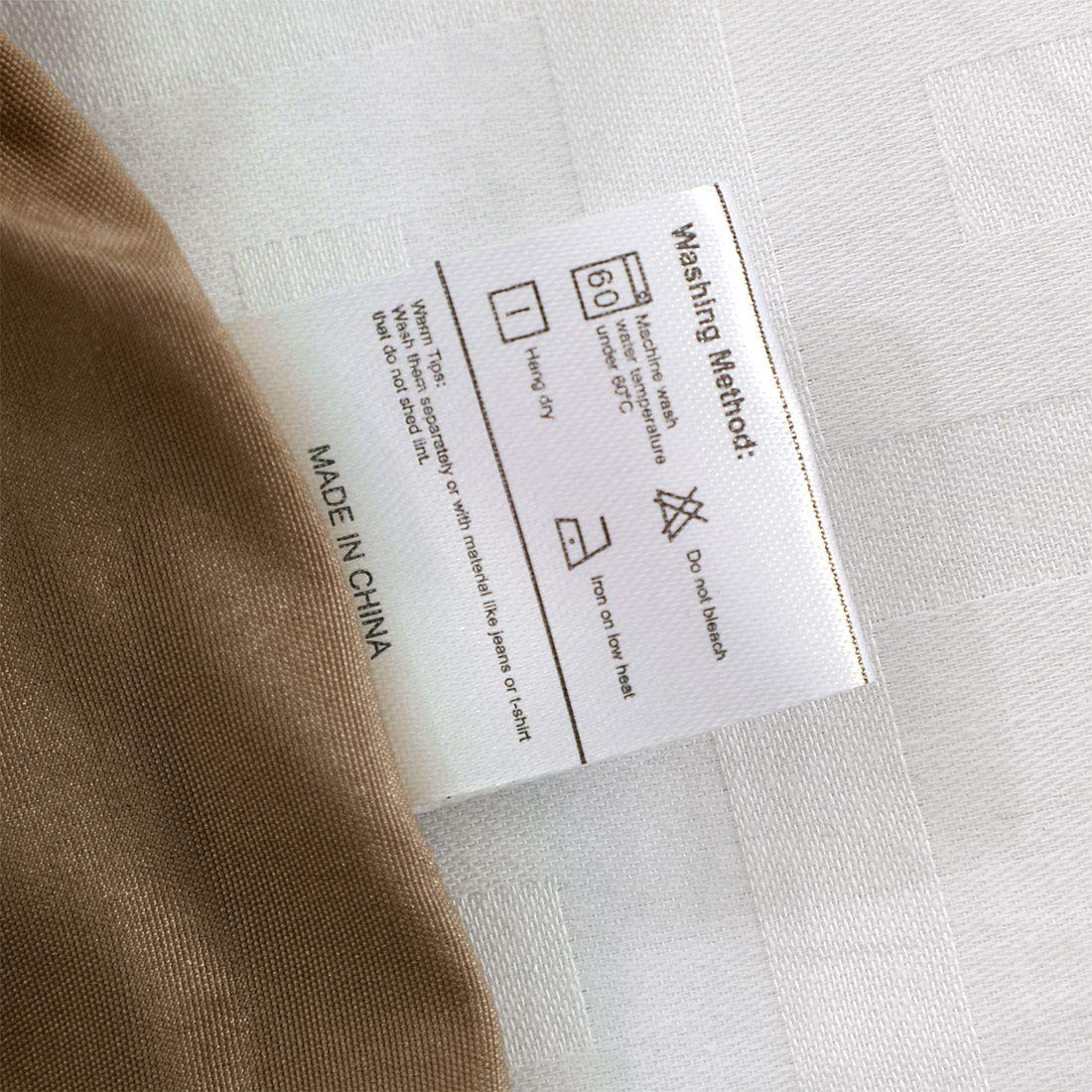 Piccocasa: Betthusse aus gebürstetem Polyester mit drei Stoff-Seiten, elastische Staub-Rüschen, einfache Passform-Falten – mit 38,1 cm Länge, baumwolle Polyester, braun, Doppelbett