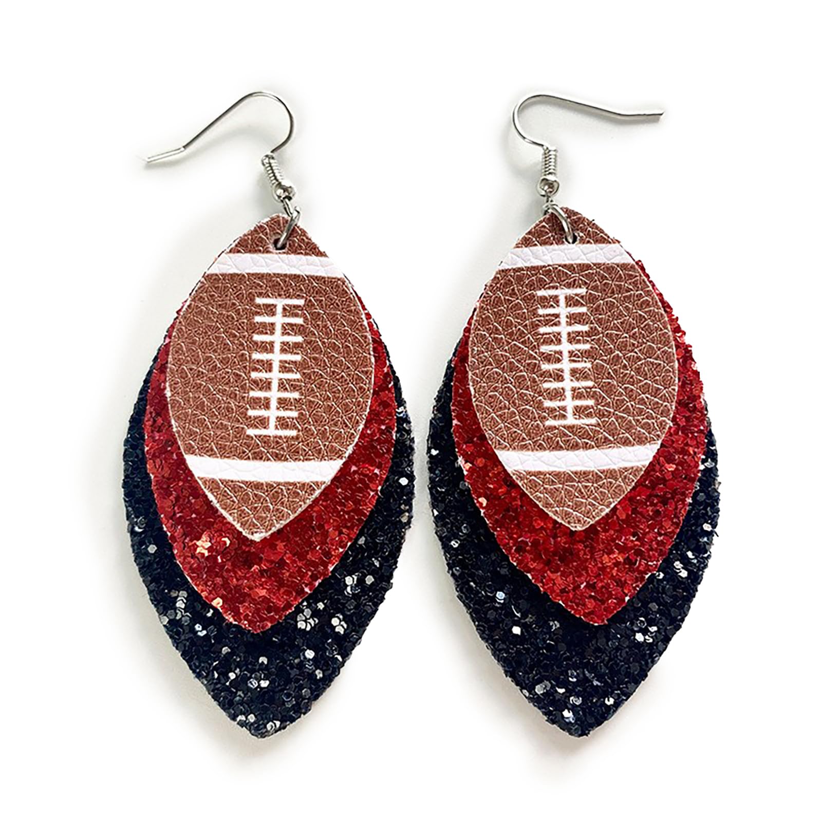 Football Dangle Earrings For Women Studs: Football Jewelry - Game Day Earring Cheer Earring Football Game Accessories For Fans Sports Earrings