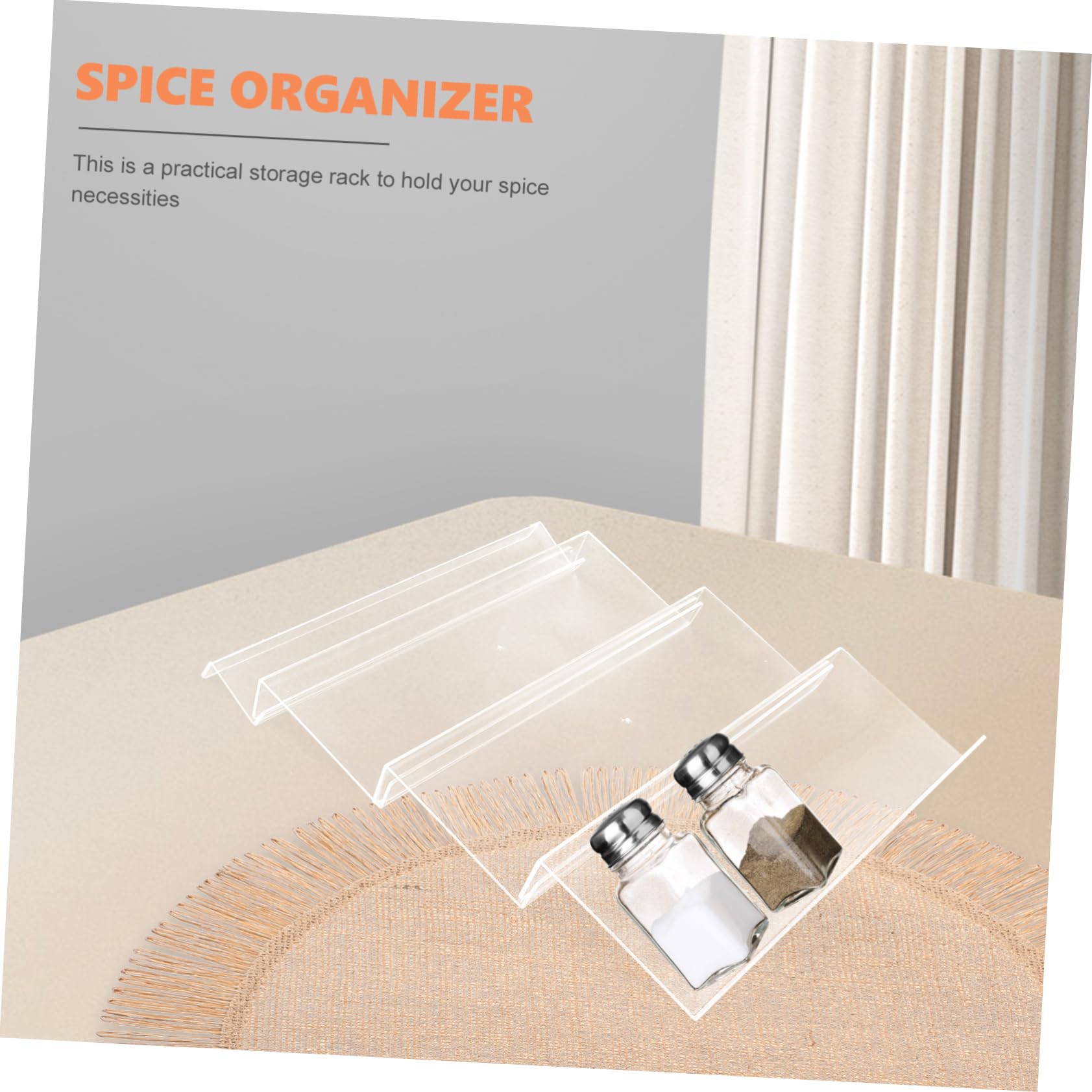 GLEAVI Especias De Acrílico Transparente Organizador De Cajón Reutilizable Para Tarros De Especias Estante De Almacenamiento Para Cocina