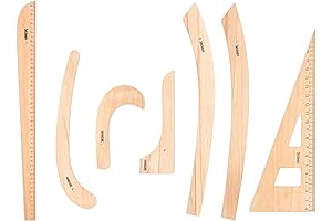 7-Piece Beech Wood Sewing Ruler Set: The Ultimate Toolkit for Precise Pattern...