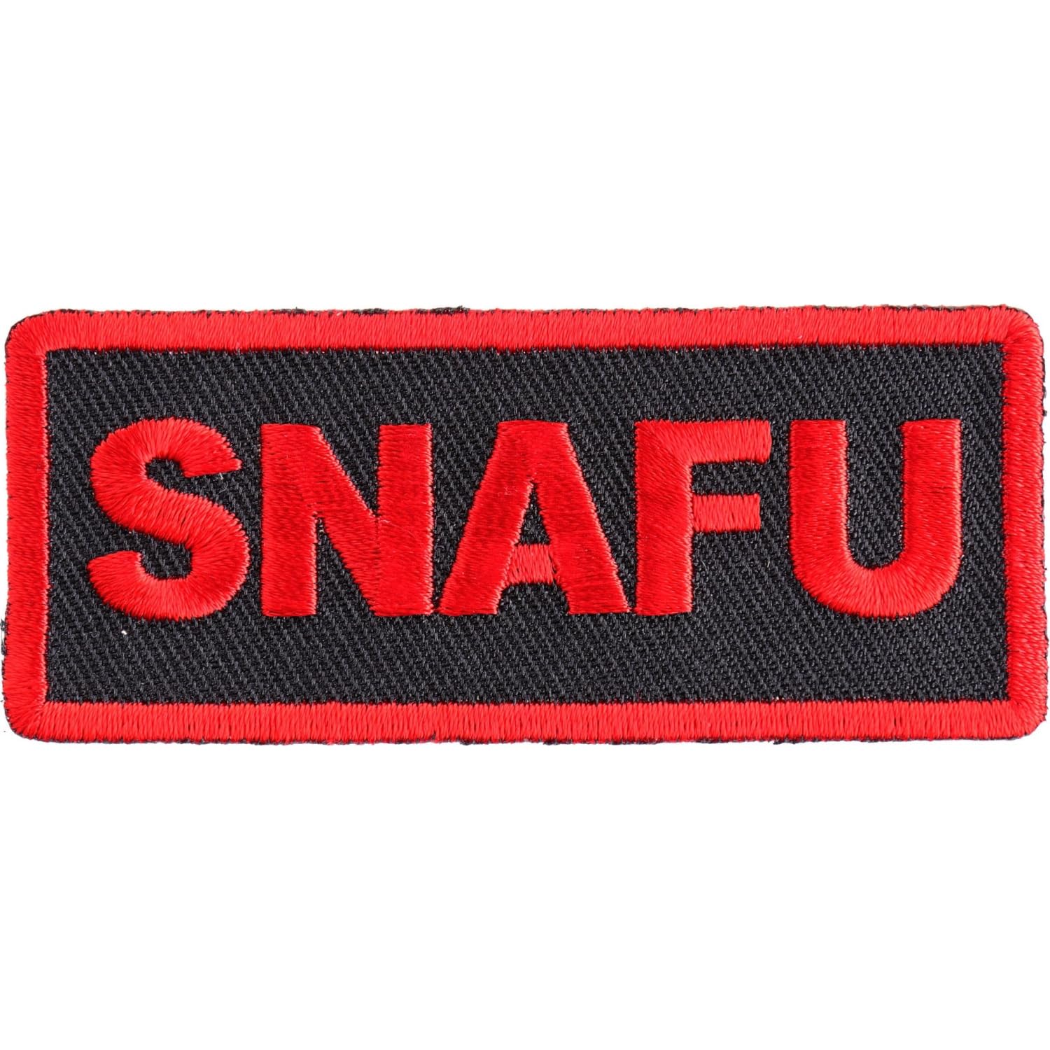 Snafu Patch - 3x1.25 inch Embroidered Iron on Patch for Clothing
