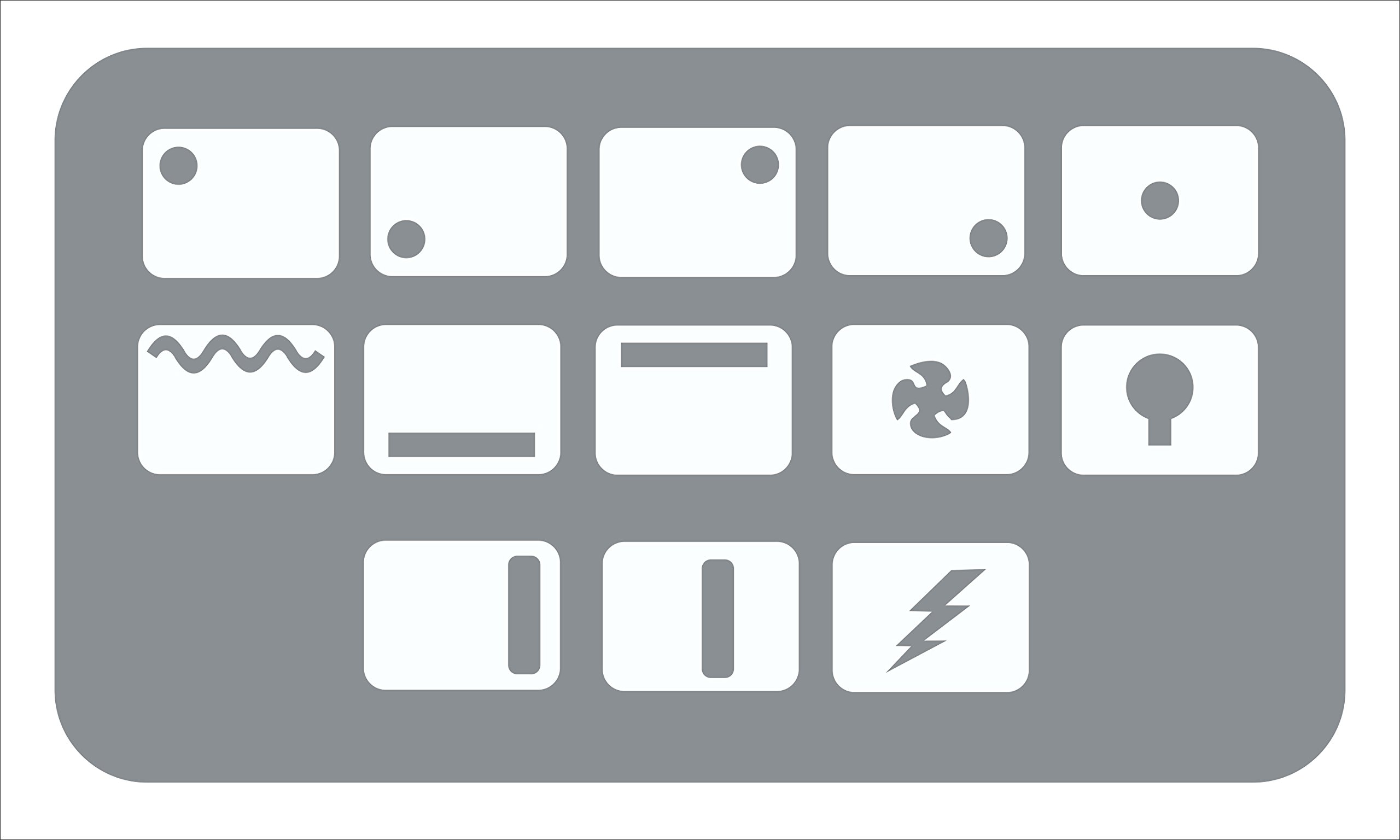 Cooker Oven Hob Stove Range Replacement Symbols STICKERS (White)