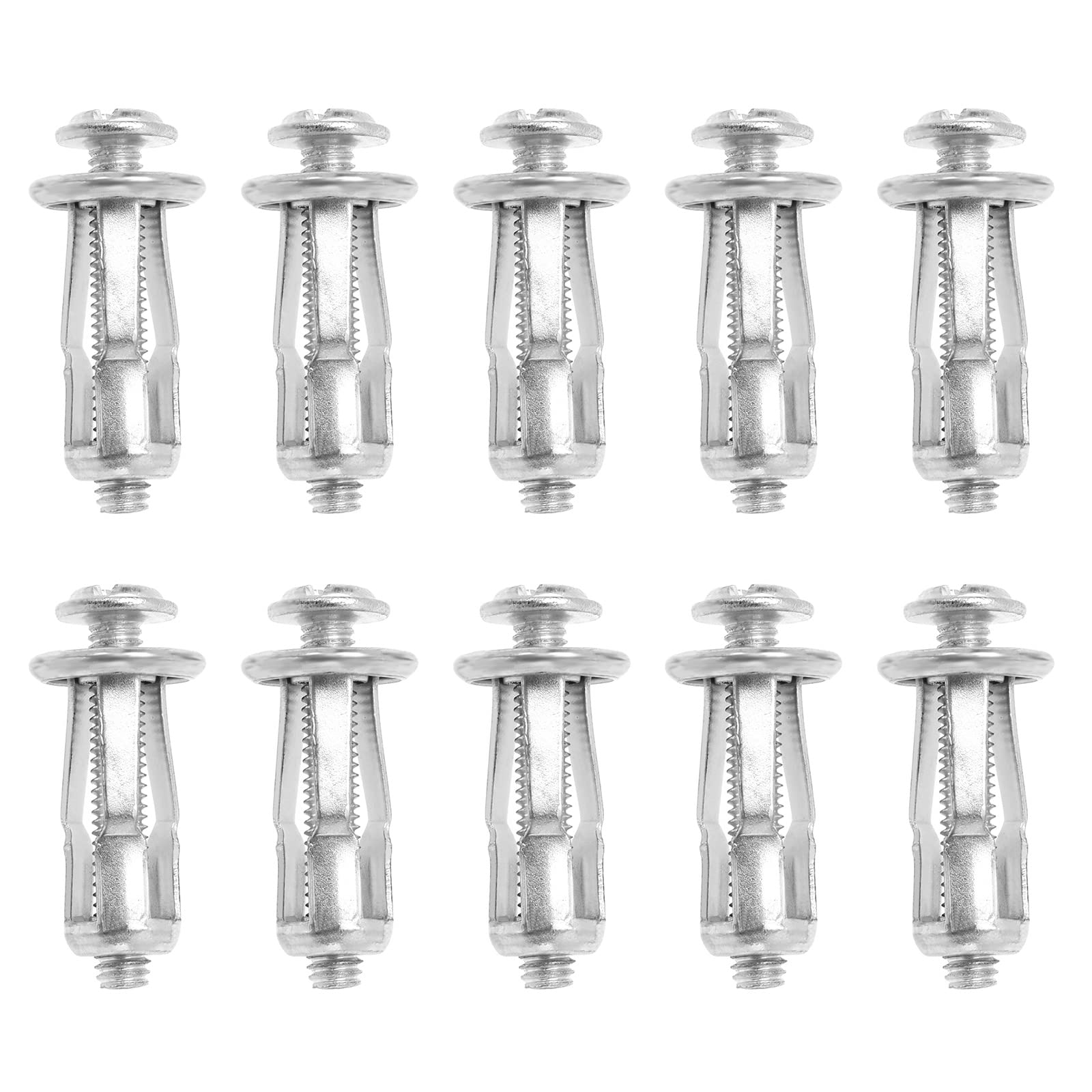 Emagtech 50Pcs Jack Nuts Petal Nuts Expansion Nut Thin Fixings Dowels With Screws Assembly For Hollow Wall Iron Skin Hollow Panels 5Mm Thin Soft Wall M4x25