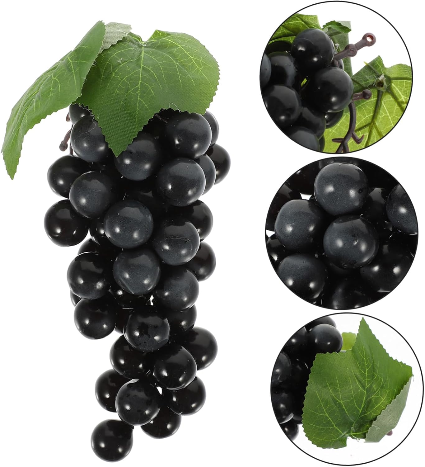 MAGICLULU 5pcs Artificial Grape String Realistic Foam Fruit Model for Home Decor Photography Props Kitchen Decoration Vivid Design Unique Decorative Effect Grape Bunches