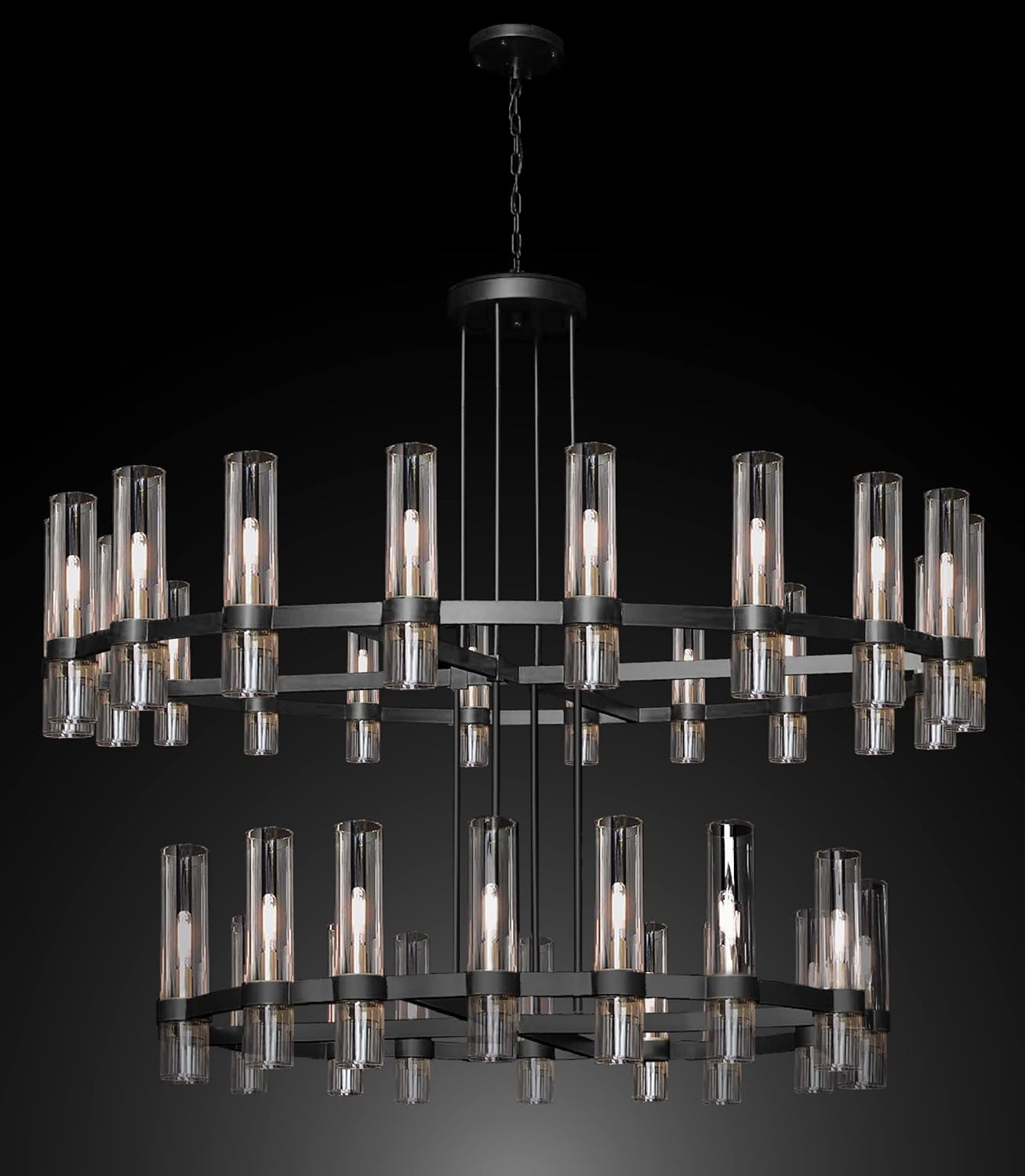 Gallery Varella Round Chandelier 60” Vintage Barn Metal Chandelier ...