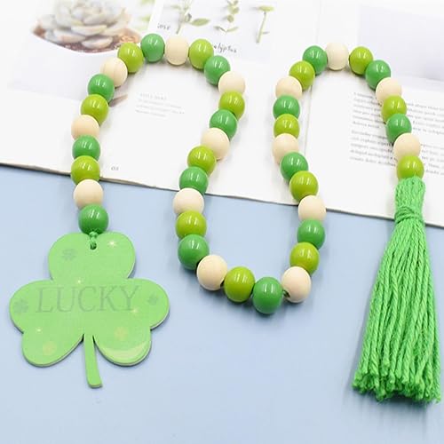 Miniatura 5 de Guirnaldas de cuentas de madera de abejorro con borlas, decoración de abeja primaveral, cuentas de madera amarillas y negras, cuentas de oración