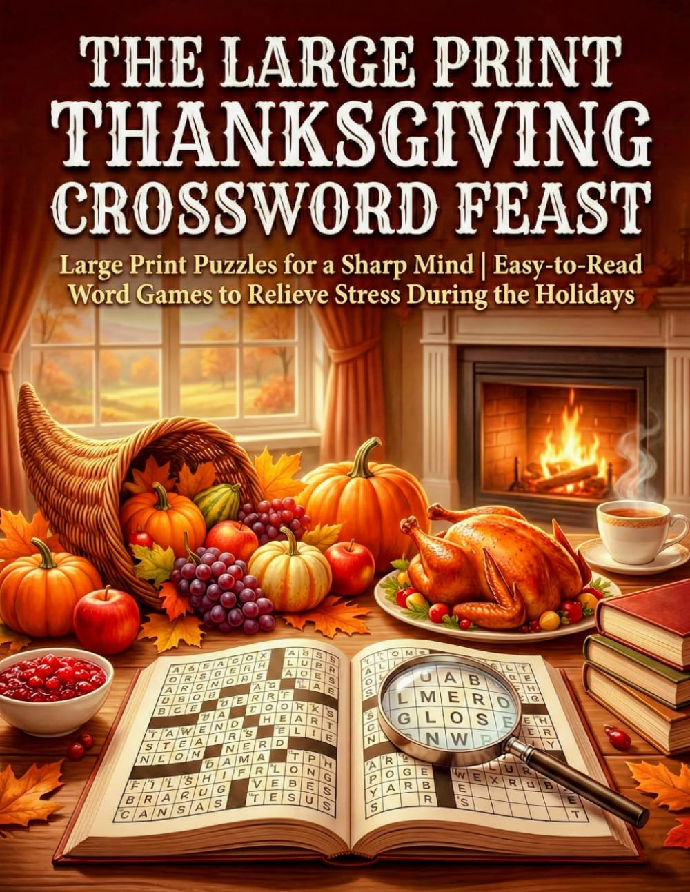 The Large Print Thanksgiving Crossword Feast: Large Print Puzzles for a Sharp Mind | Easy-to-Read Word Games to Relieve Stress During the Holidays