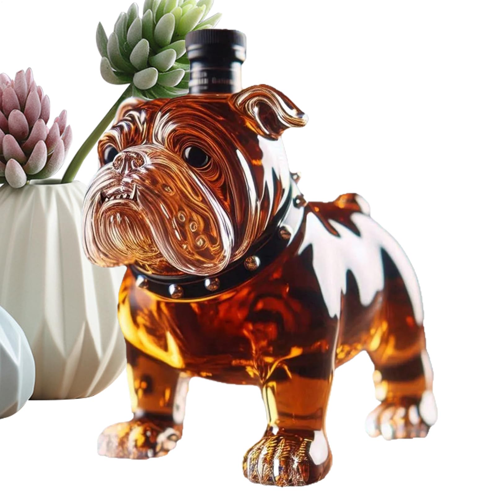 Décanteur à whisky bouledogue français pour sublimer un bar fade