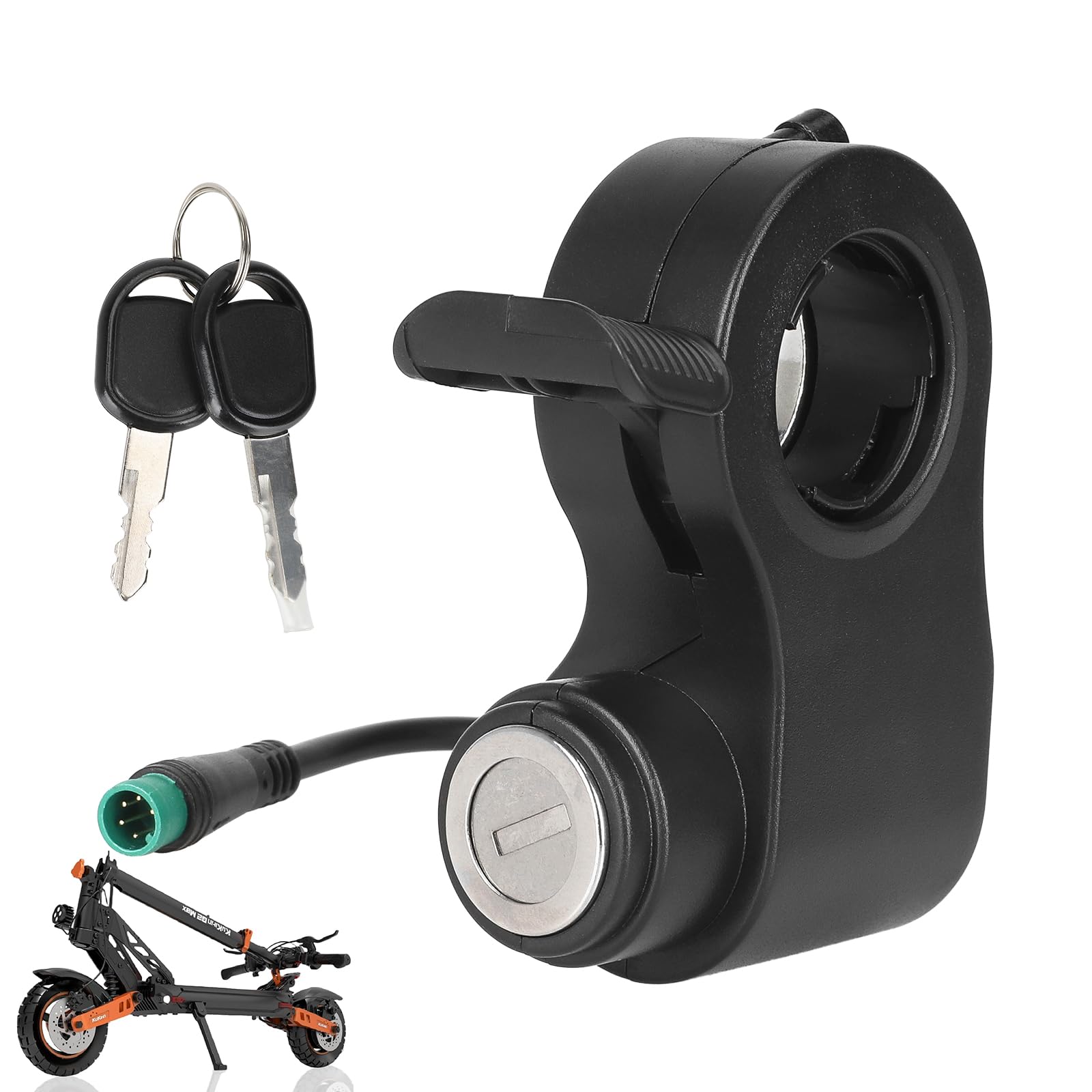 ulip Cerradura de puerta para scooter eléctrico Kukirin G2 Max, G2 Pro, G2 Pro DB, 5 pines, interruptor de arranque, acelerador con cerraduras