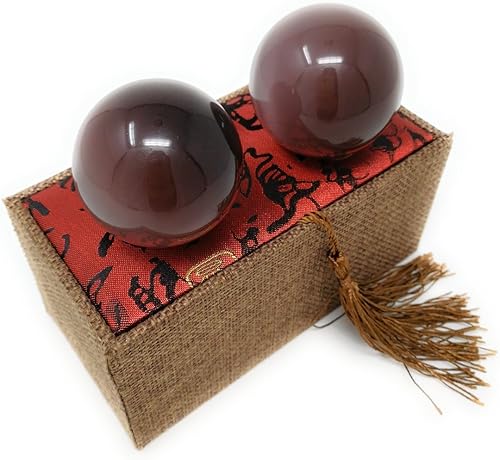 Miniatura 4 de Piedra preciosa artificial de ojo de tigre de cuarzo chino para la salud del ejercicio del estrés bolas de Baoding azul lago