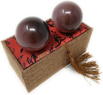 Artificial Tiger Eye Crystal Gemstone Quartz Chinese Health Stress Exercise Baoding Balls Violet