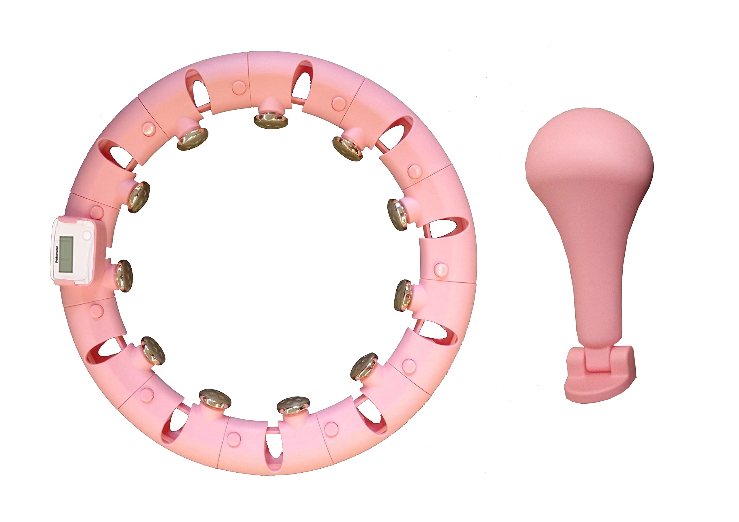 OWNIX Premium Quality Smart Hula Hoop. Adjustable Weighted Hula Hoop with Rotation Counter and Gold-Plated Cushion Massage Beads for Weight Loss, Home Gym and Fitness.