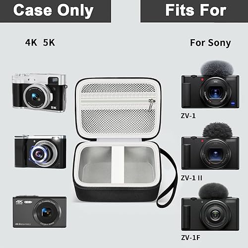 Miniatura 9 de Funda rígida compatible con Hauyincepara ToAuitepara Lecnippypara Bifevsrpara Lecranpara cámara digital Saneen 4K 5K 48MP, funda de almacenamiento