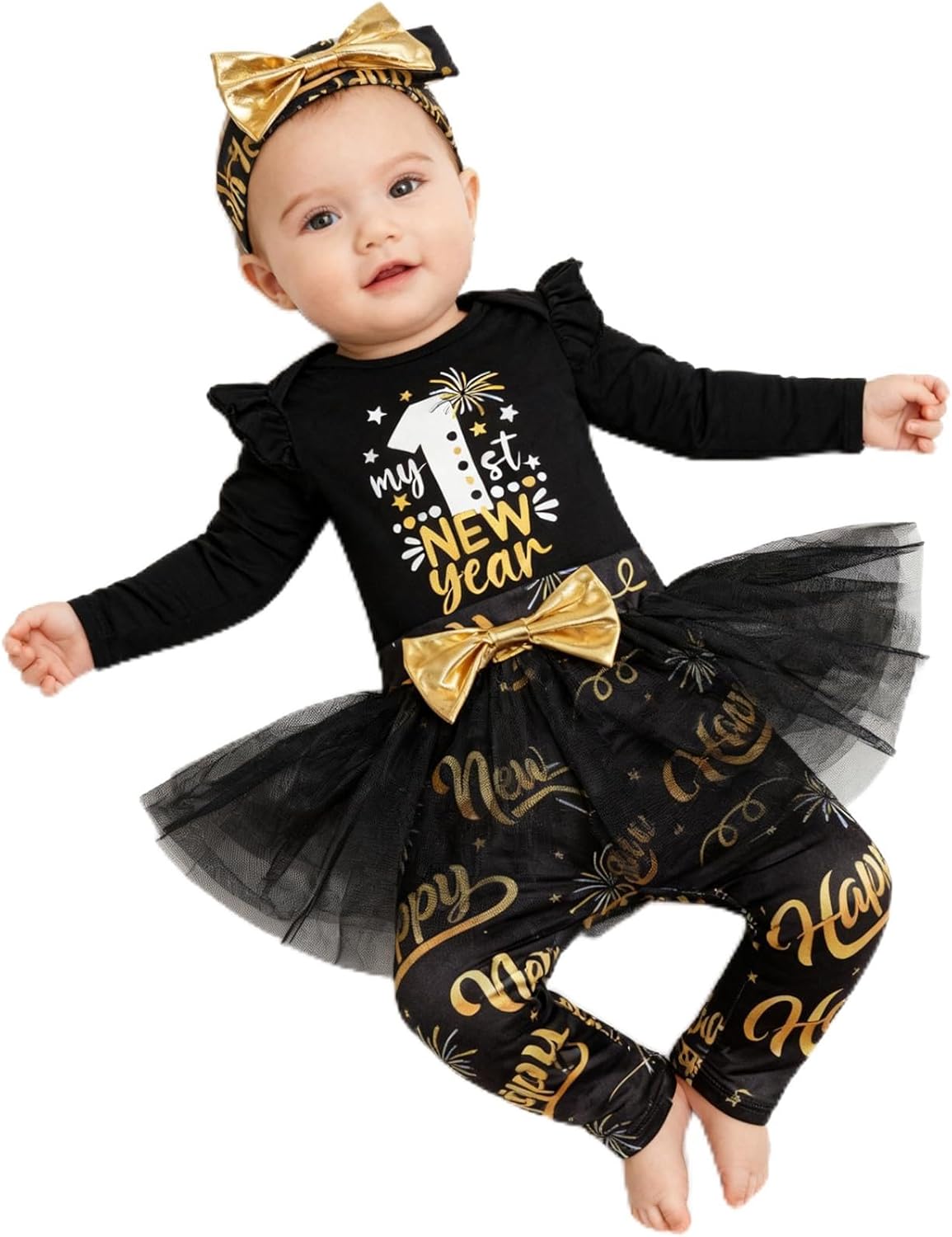 Newborn Baby Girls Infant Holiday Skirt Thanksgiving Christmas New Years Outfit
