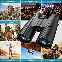 Vista 6 de 12x42 HD Binoculars, Large View Binoculars with Clear Low Light Vision - Waterproof Binoculars for Bird Watching Hunting Travel