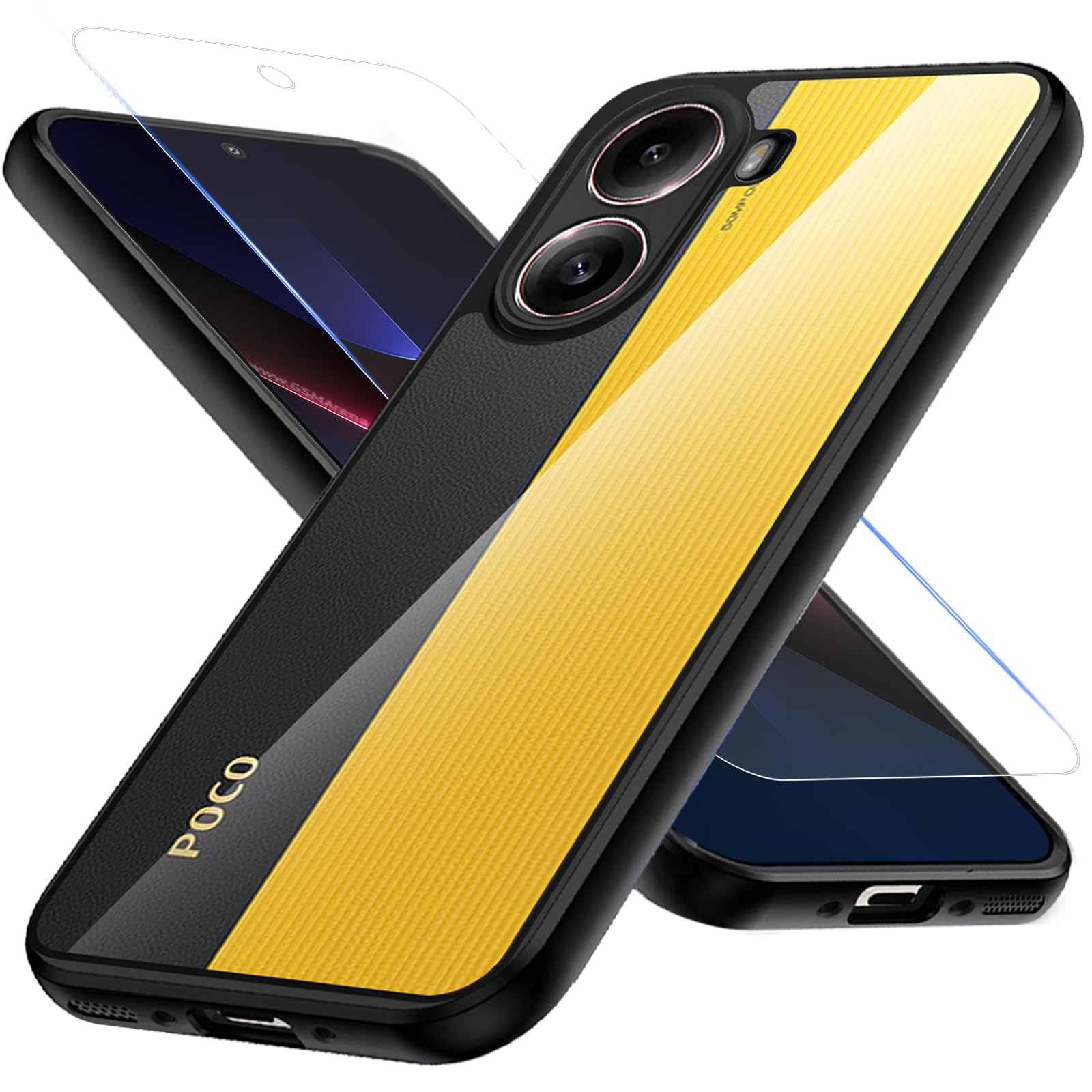 Amazon.co.jp: YAOYAOLX 対応POCO X7 Pro ケースクリア ガラスフィルム