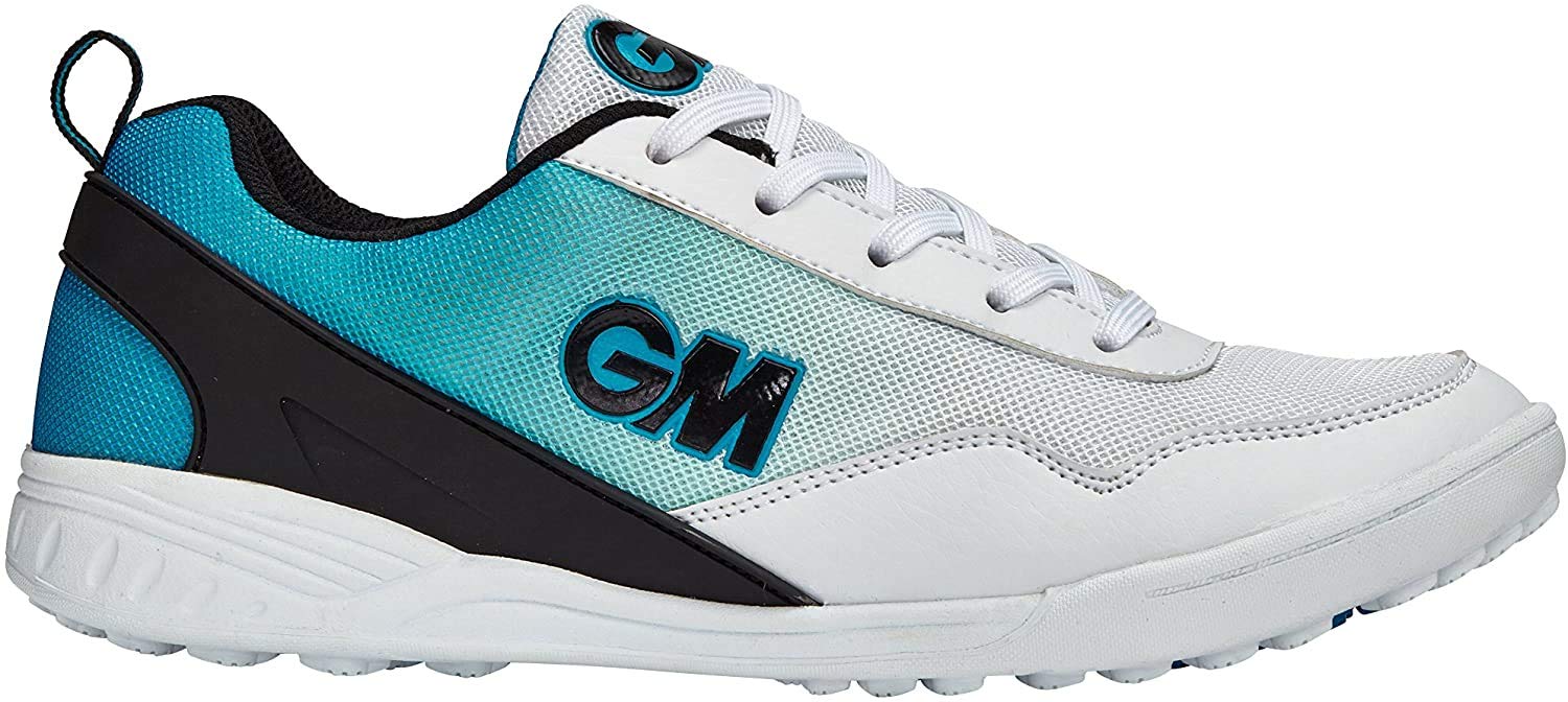 GMHero All Rounder Cricket Shoes, 6 UK (White/Blue)