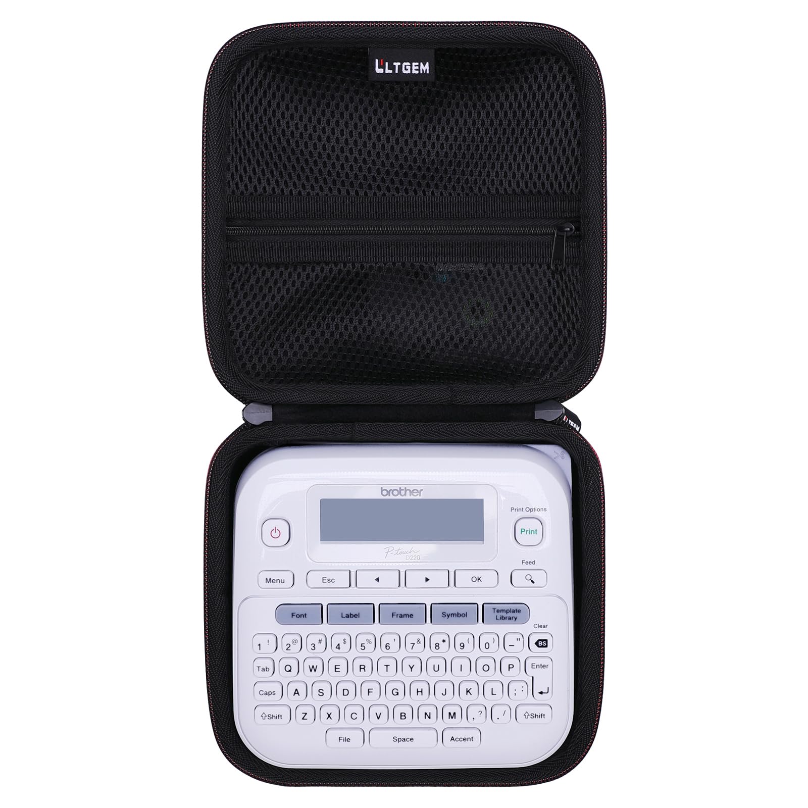 LTGEM Case Compatible with Brother P-Touch PTD220 / PTD210 / PTD200 Home/Office Everyday Label Maker, Black(Case Only)