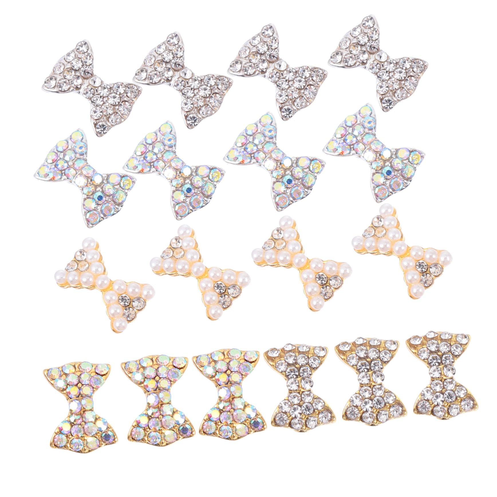 Beatifufu 50Pcs Nail Art Charms with Rhinestone Butterflies for Stunning Nail Decorations for Parties and Special Occasions Nail Art Ornaments and Accessories